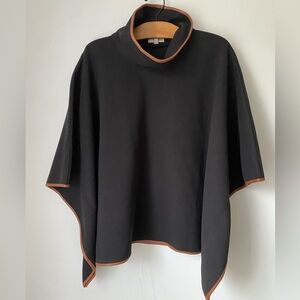 Tuckernuck Jacket Women’s One Size Piper Poncho Cape with Leather Edge